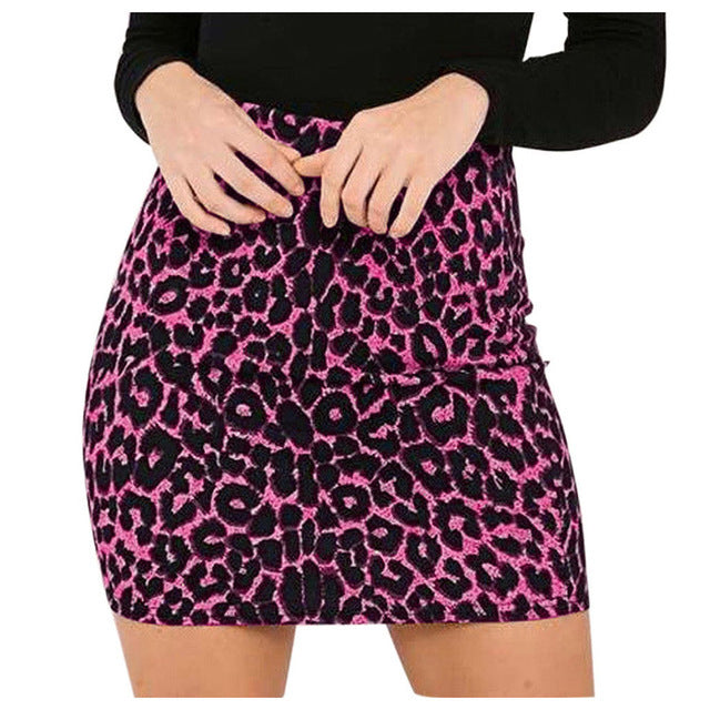 Eleganter Bleistiftrock mit Leopardenmuster